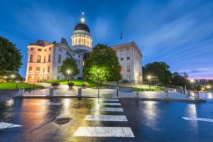 The Maine State House in Augusta, Maine